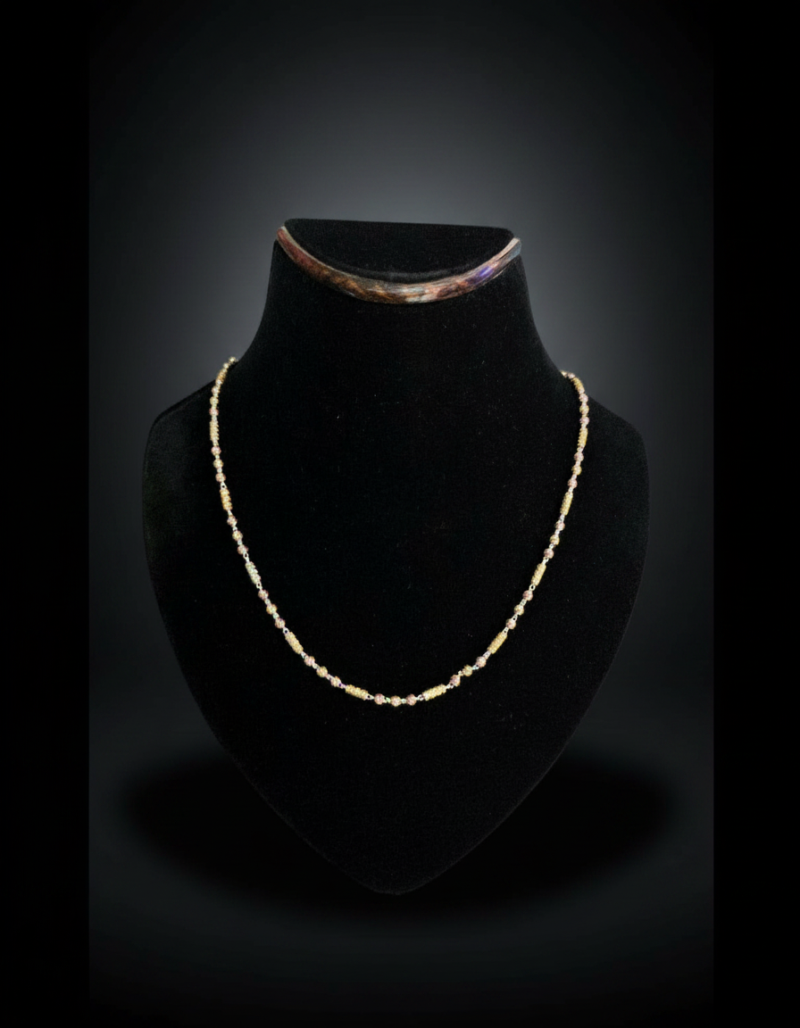 Mira Tri-Tone Bead Chain in 925 silver