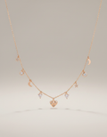 Stellina Celestial Charm Necklace in rose-gold-plated 925 silver