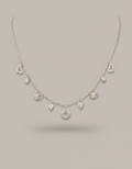 Isla Hearts Charm Necklace in 925 silver